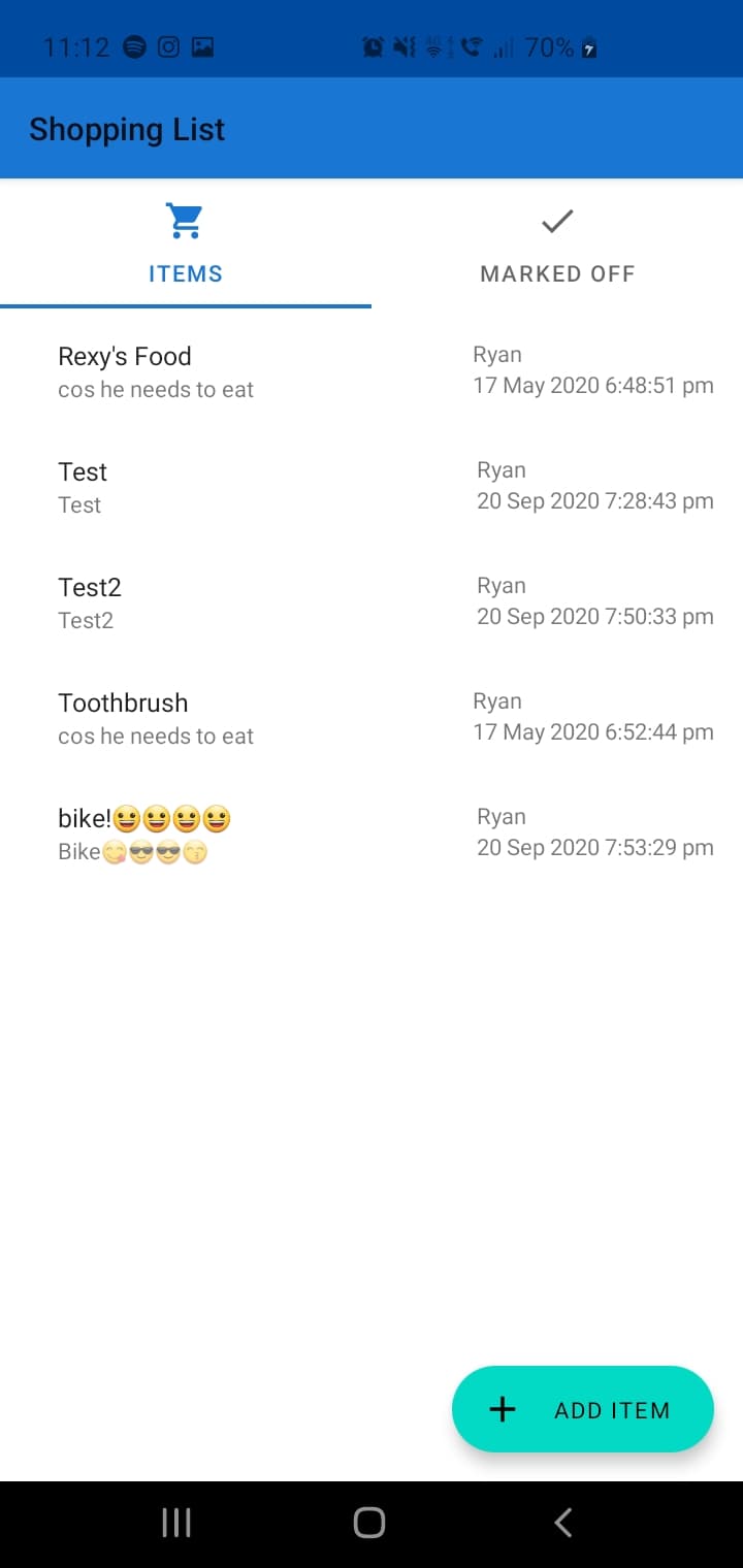 Shopping List